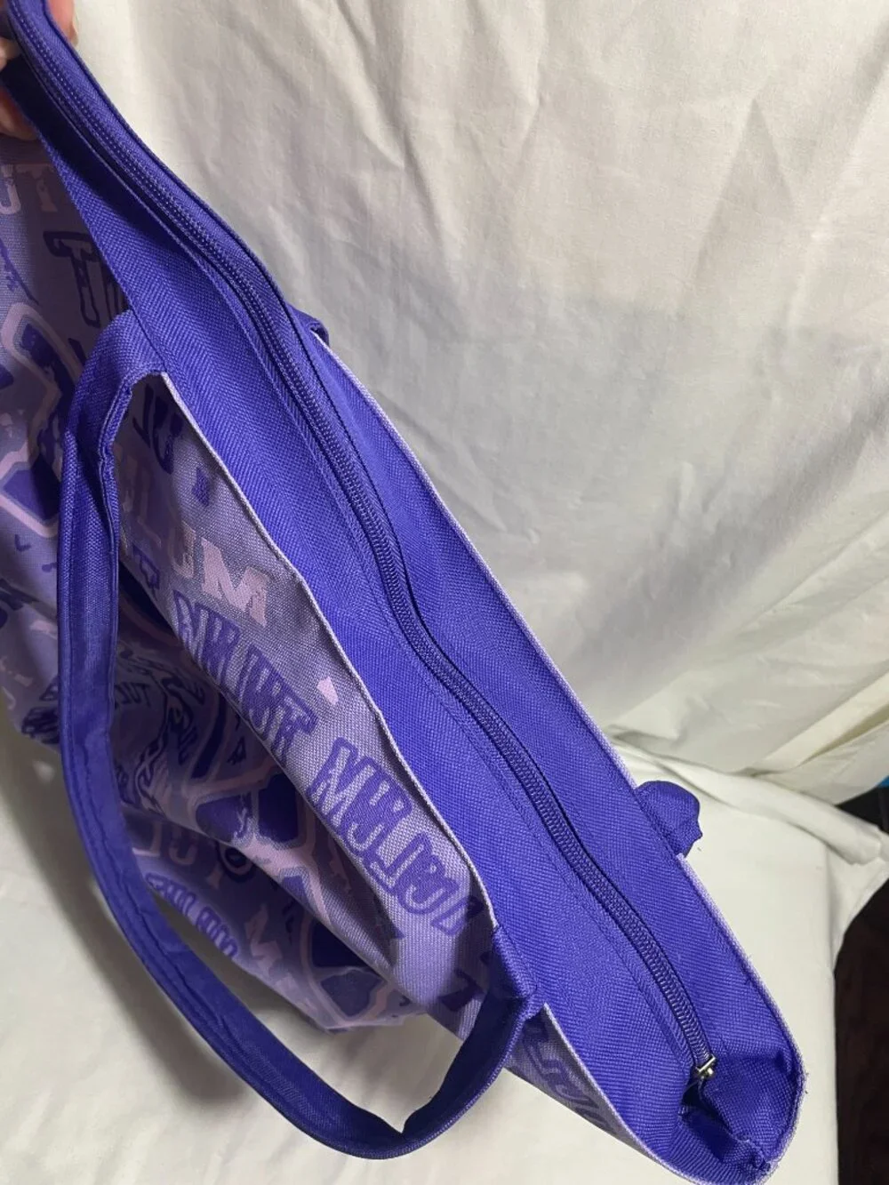 Tulum Mexico Purple Zipper Tote Bag Travel Beach Shopping Souvenir Polyester